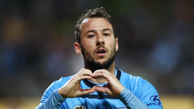 Pacesetter: Sydney's Adam Le Fondre is on top of the scoring charts. 