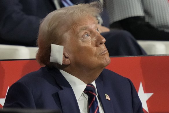 Former President Donald Trump during the Republican National Convention  this week in Milwaukee.