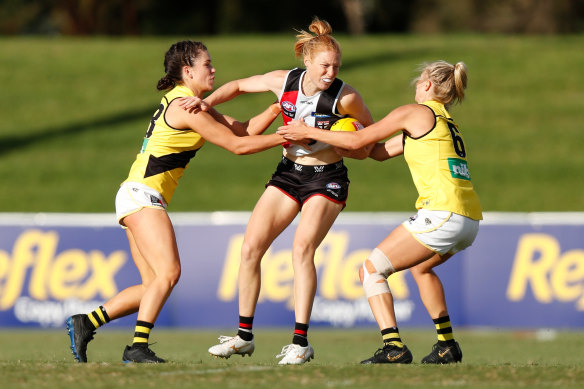 The Saints and Tigers will open the AFLW season on a Friday night in Frankston.