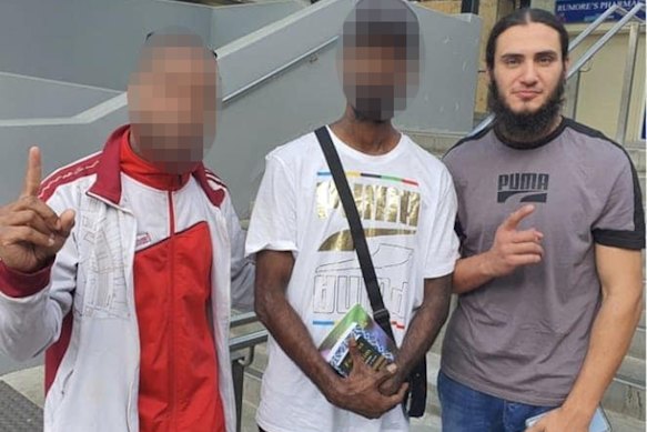 IS associate Joseph Saadieh with the same street Dawah group before his arrest in mid-2021.