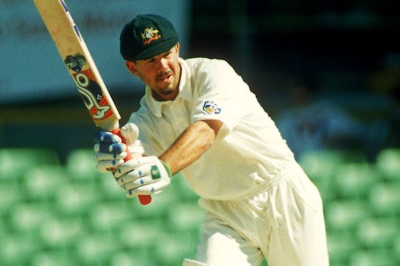 Ricky Ponting on debut for Australia as a 20-year-old at the WACA in Perth.