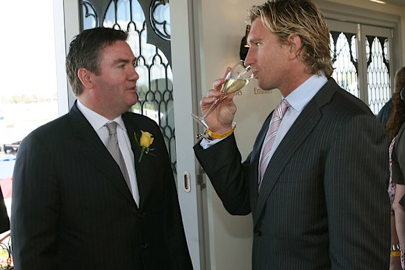 Eddie McGuire and James Hird back in 2007. The pair have worked together for many years.