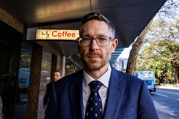 Charles Perrottet outside the ICAC on Friday.