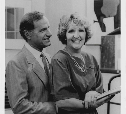 Penelope Keith stars with Geoffrey Palmer as her husband in Executive Stress, 1987.