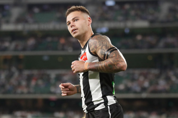Magpies forward Jamie Elliott will play his first match since round four.