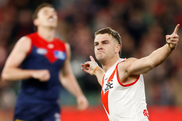 Tom Papley was overjoyed by booting a goal.