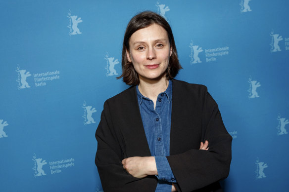 Sandra Wollner, the director of The Trouble With Being Born, at the 2020 Berlin Film Festival. 