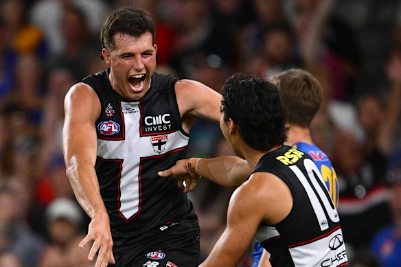 Cause to celebrate: Rowan Marshall was a happy man in the end.