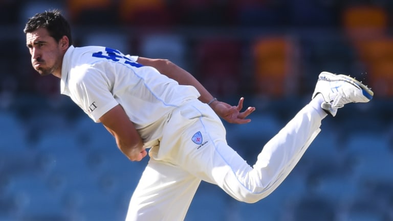 Mitchell Starc was bowling heat for the Blues.