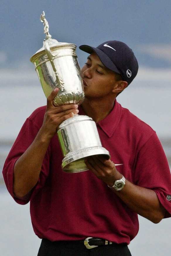Peak form: Tiger Woods delivered one of his all-time performances to win the US Open in 2000.