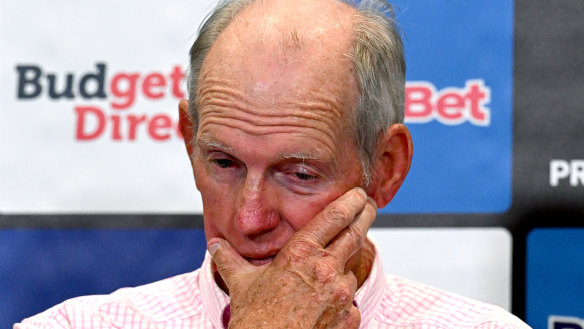 Wayne Bennett: the great man is down for the night.