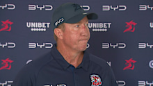 Trent Robinson speaks to media ahead of round one. 