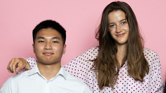 Jordan (Khang) Ho, from North Sydney Boys High, topped English advanced, and Arella Plater, from SCEGGS Darlinghurst, topped design and technology.