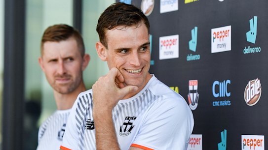 Shaun McKernan (left) and Hunter are looking forward to pushing their claims with the Saints.