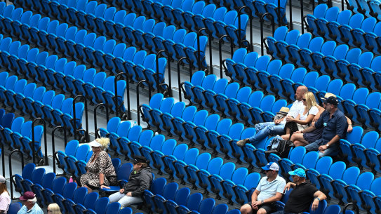 There hasn’t been a big turnout at Melbourne Park.