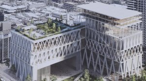 The multi-storey building will be built beside the Parramatta River. 