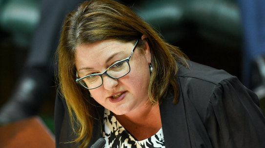 Corrections Minister Natalie Hutchins is considering ditching Spring Street for Canberra.