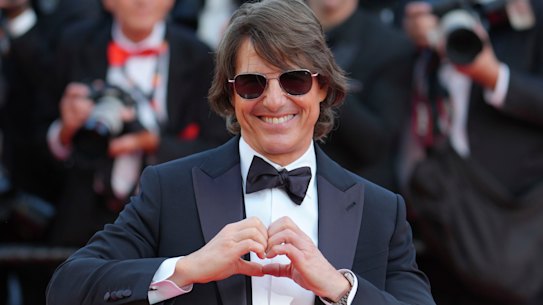Tom Cruise poses for at the premiere of Mission: Impossible - The Final Reckoning at the 78th Cannes international film festival on Wednesday (local time).