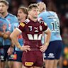Harry Grant of the Maroons looks dejected after game one.