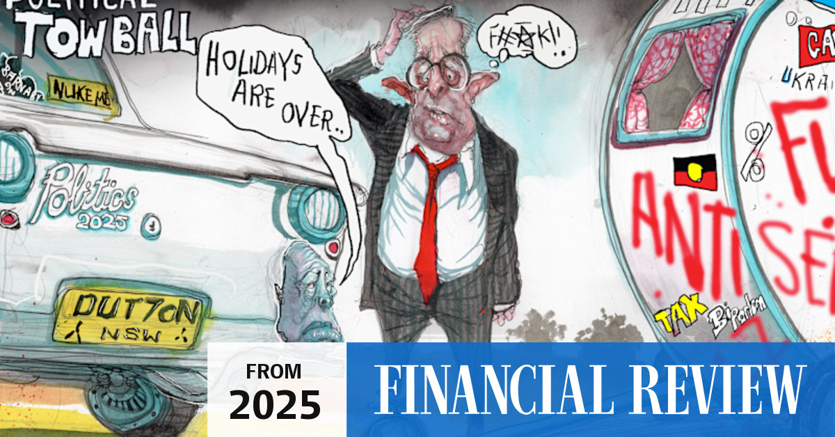 David Rowe cartoons for the Australian Financial Review January 2025
