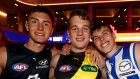 The top three picks of this year’s draft: Jagga Smith (No.3), Lalor (No.1), and Finn O’Sullivan (No.2).