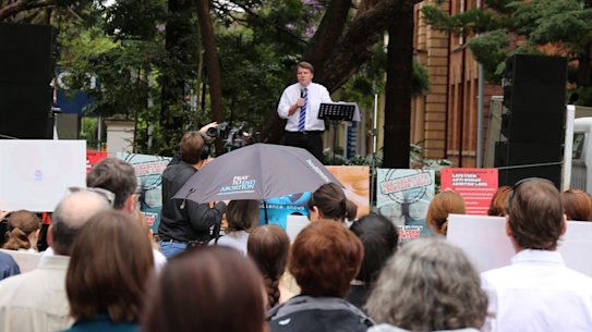 MP speaks out against government's abortion bill at pro-life rally