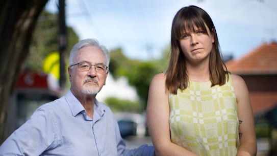 Laura Embry (right) is one of the thousands of Australians who has fallen victim to sophisticated scammers. Her father, Garry, is outraged at how Laura has been treated.