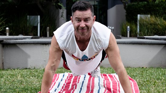 Stephen Brook has gone back to basics with his fitness regime in self-isolation.