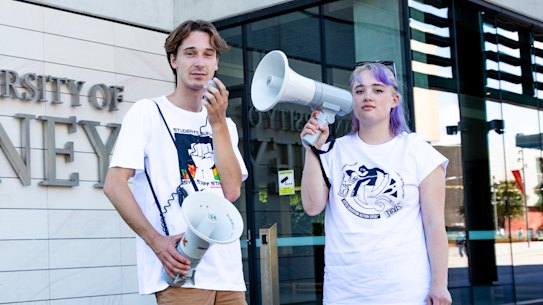 Deaglan Godwin and Maddie Clark have been suspended from Sydney University.