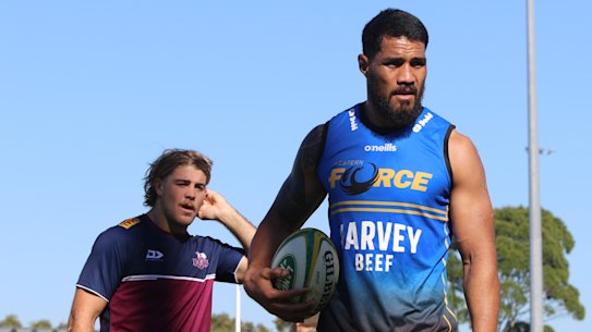 Sitaleki Timani at Wallabies camp on Tuesday in Sydney. 