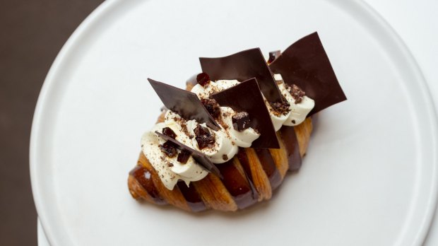 Don’t miss the spectacular choc-rippled pastries at this destination croissanterie