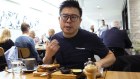 Tim Fung, the CEO of Airtasker,  has breakfast with Sally Patten at Bowery Lane in Sydney.