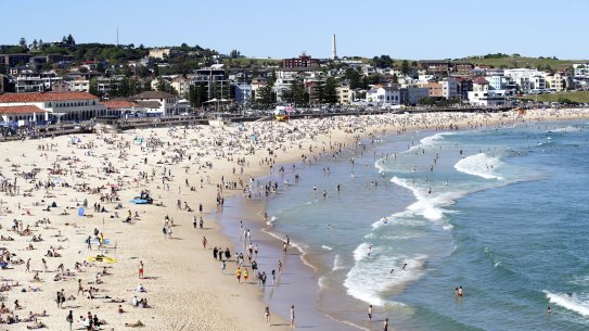 Bondi Beach was heaving as the sun came out last weekend.