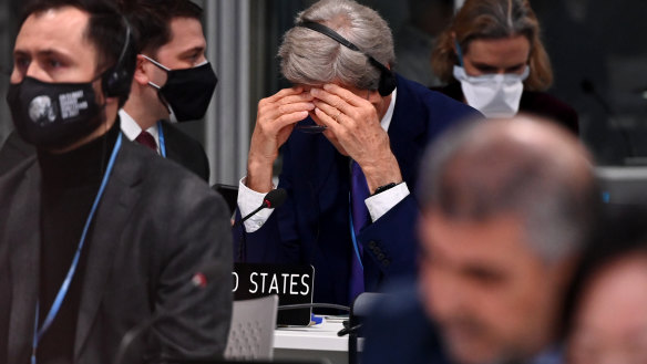 US climate envoy during the final moments of the Glasgow climate summit.