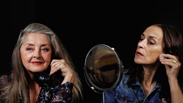 Jeanette Cronin and Lucia Mastrantone as Bette Davis and Joan Crawford.