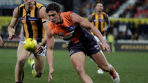 Jye Caldwell in action for the Giants. 