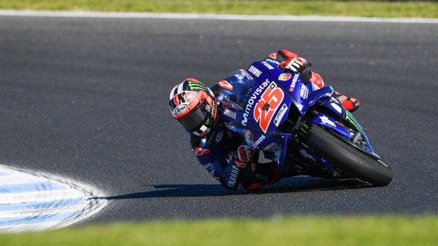 Fourth time lucky: Maverick Vinales overcame a slow start to win the Australian Motorcycle Grand Prix at Phillip Island. 
