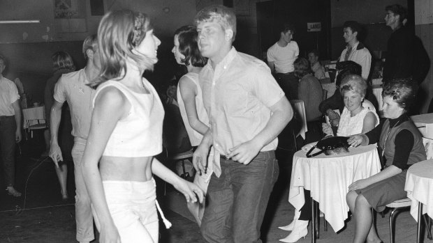 Even boomers were young once: teenagers do the stomp at Surf City in Sydney's Kings Cross in 1963.
