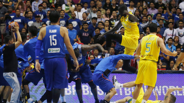 Filipino and Australian basketball players involved in a wild brawl.