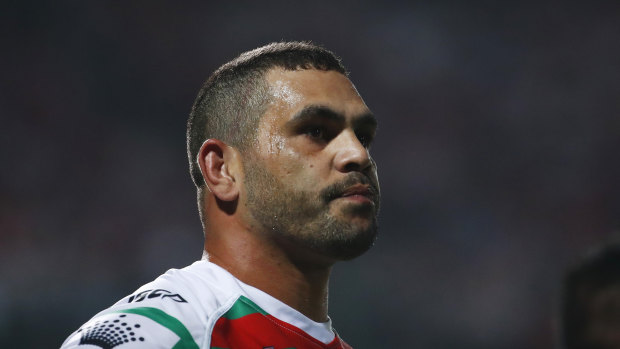 Red faced: Greg Inglis prides himself on defence and was shown up in round five.