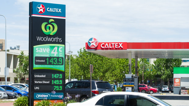 In Dickson, Caltex was charging 147.9 cents per litre for unleaded petrol on Friday; 8 cents per litre more than in Queanbeyan.