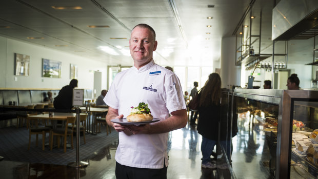 Parliament House executive chef David Learmonth at the Queen's Terrace Cafe.