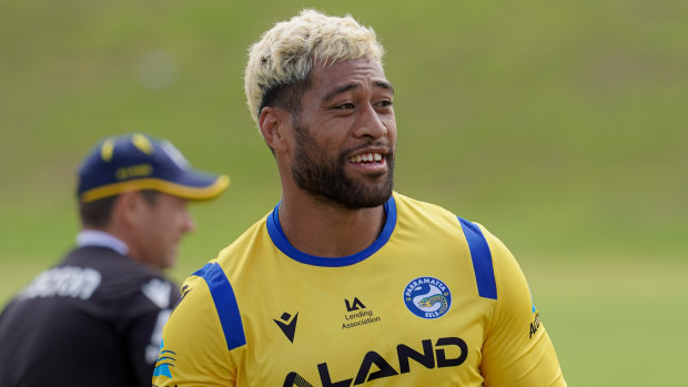 Parramatta Eels forward Makahesi Makatoa ahead of his NRL debut at the age of 28.