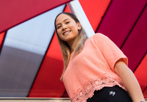 Alice Growden says Victoria University's new studying model has helped her focus.