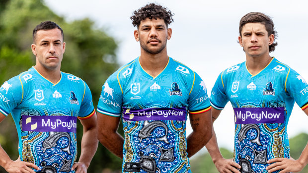 The Gold Coast Titans’ Indigenous jersey.