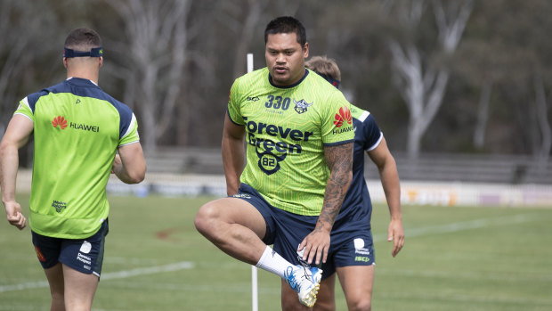 Raiders centre Joey Leilua is ready to go for round one against the Titans.