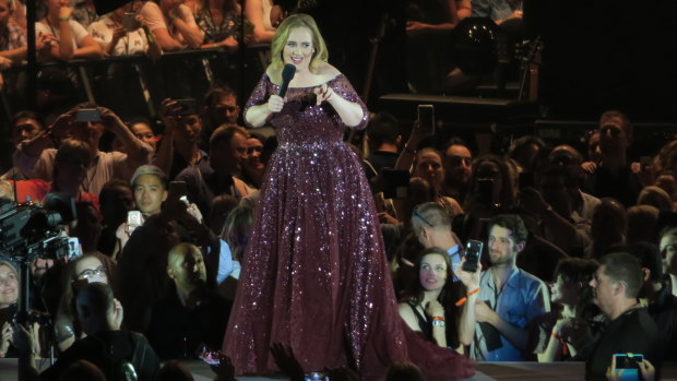 Adele in Melbourne last May.