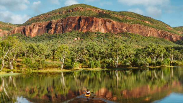 Kayaking at Mt Mulligan Lodge in Thornborough.