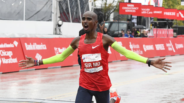 Progress: Mo Farah is thrilled with how he is developing as a marathon runner after victory in Chicago.