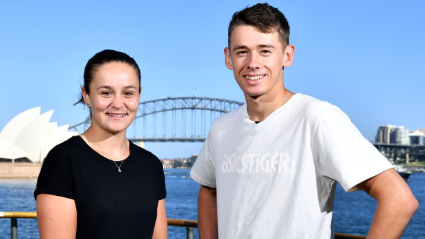 Time to shine: Ashleigh Barty and Alex de Minaur are Australia's best hopes at the Sydney International.